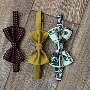 Set of Three Bow Ties Men Size